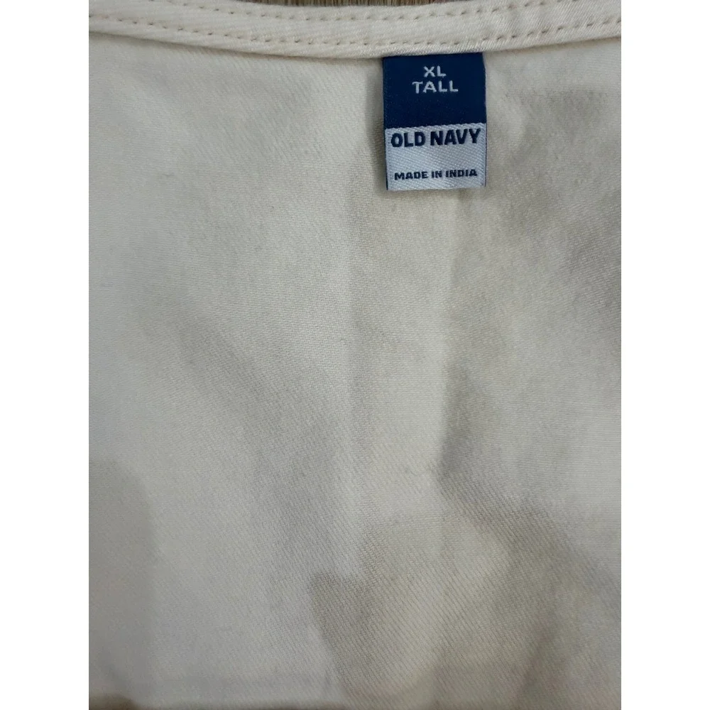 Old Navy Puff Sleeve Top Womens XL Tall Ecru Cream Smocked Square Neck Blouse